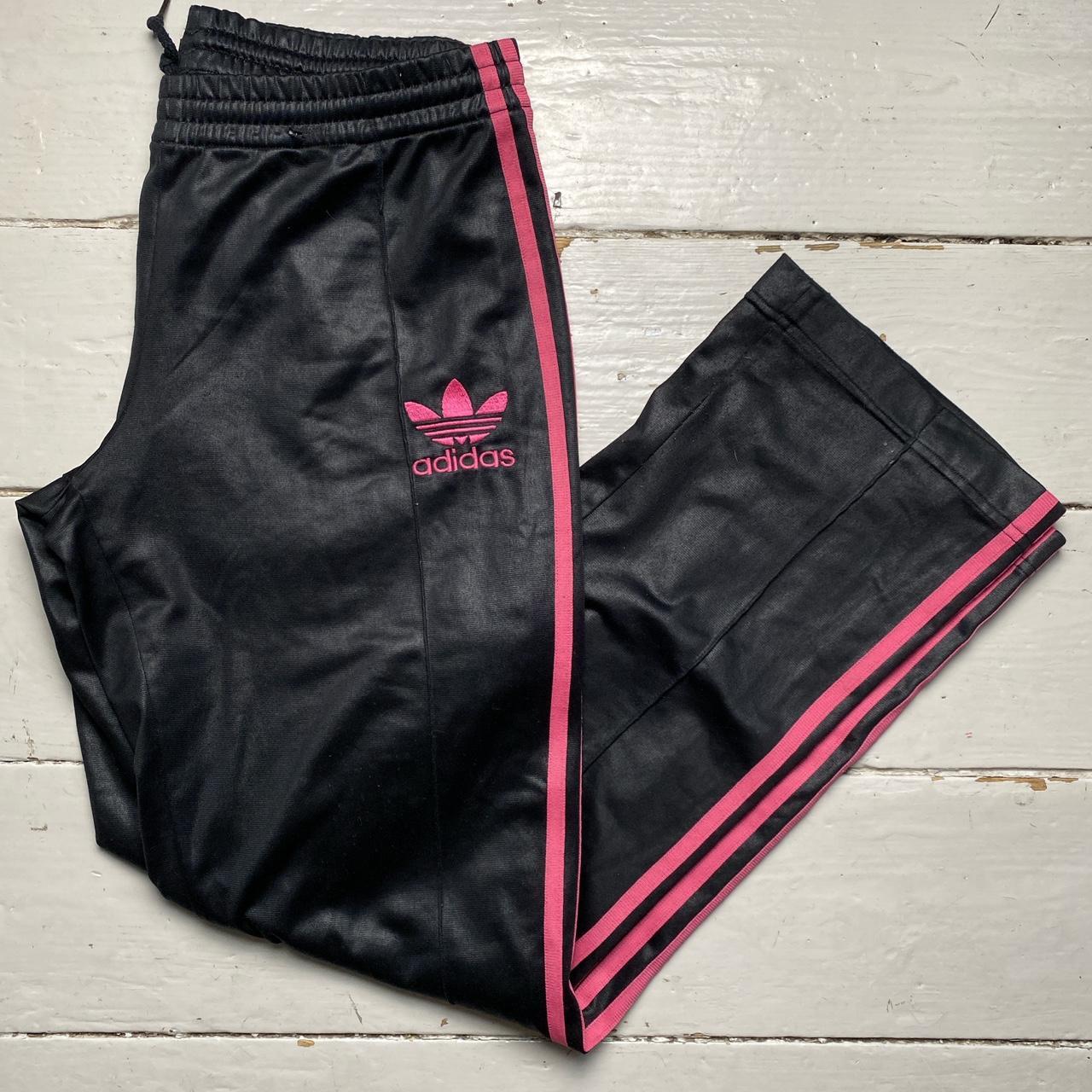 Adidas Chile Black and Pink Womens Trackpant Bottoms