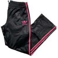 Adidas Chile Black and Pink Womens Trackpant Bottoms (L)