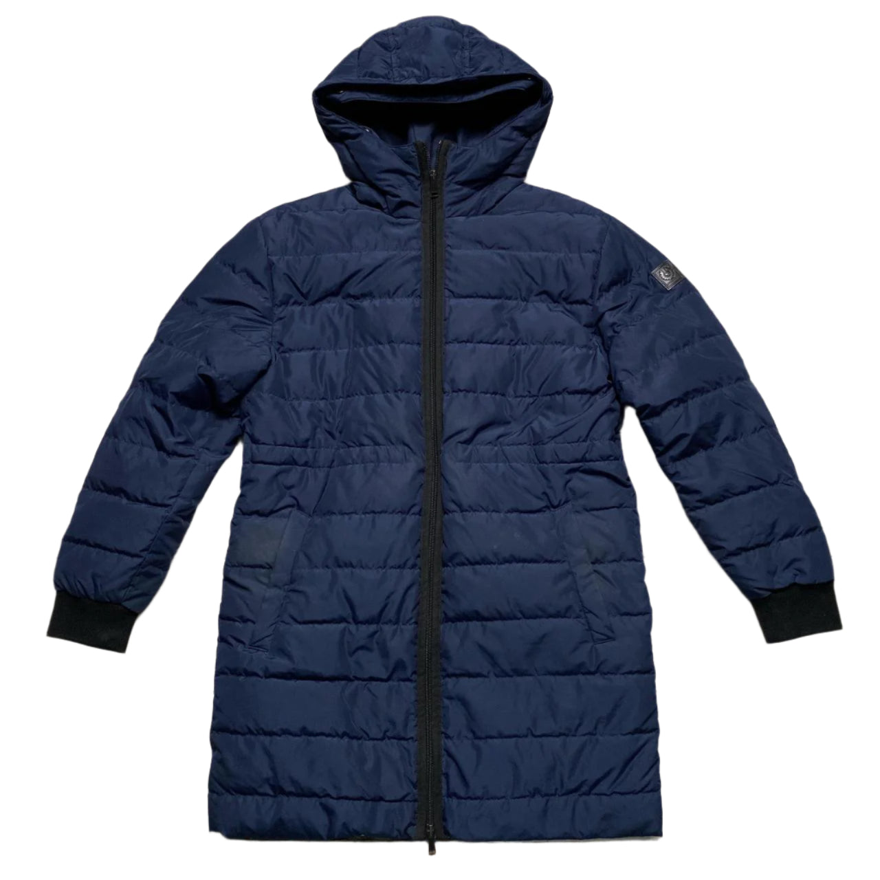 Belstaff Navy Long Womens Parka Puffer Coat (M)