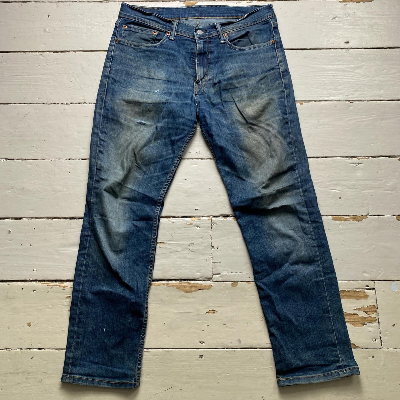 Levis 511 Dark Navy Distressed Slim Jeans