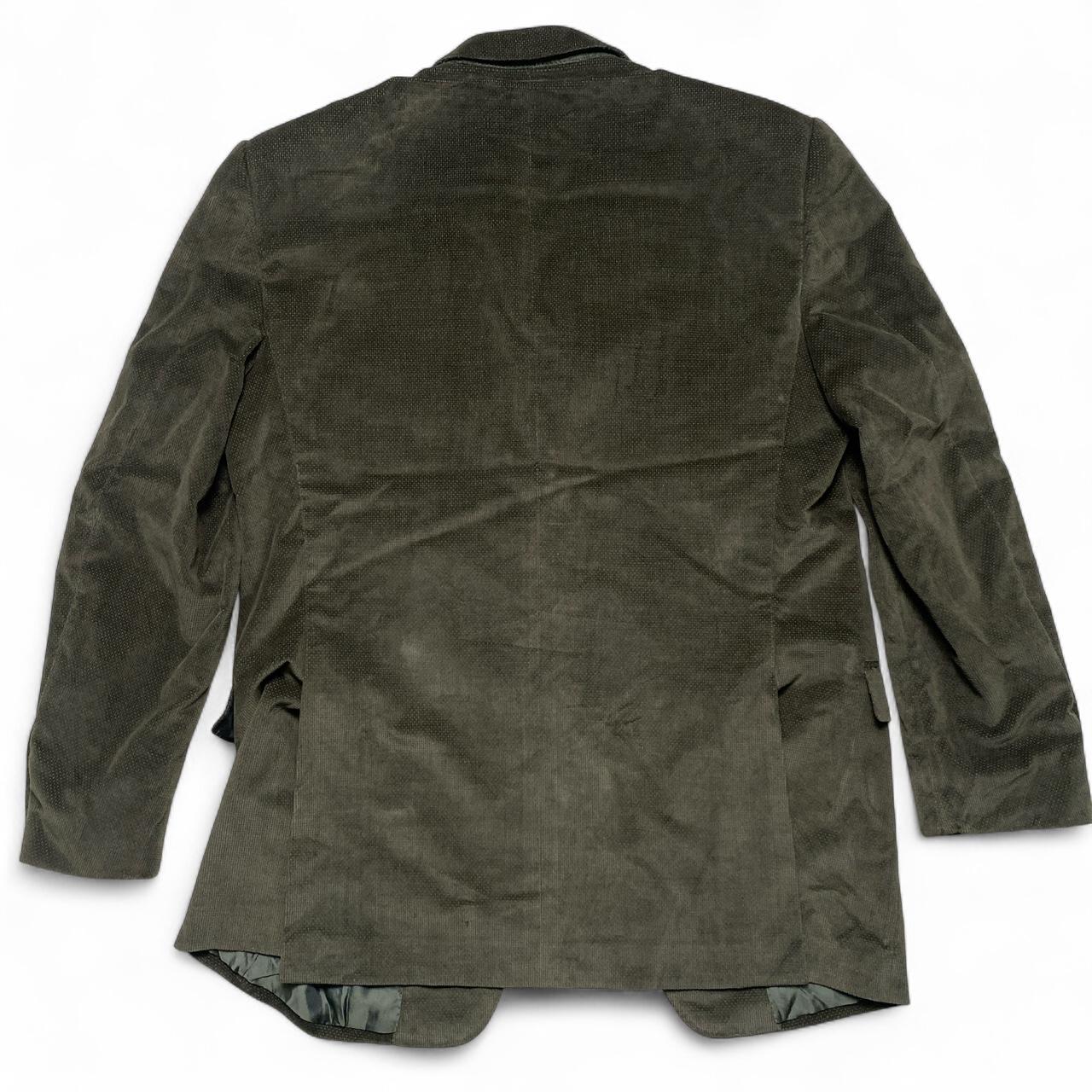 Ermenegildo Zegna Suede Khaki Olive Green Suit Jacket (L)