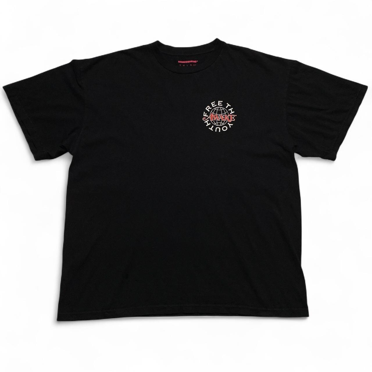 Free The Youth Awake NY Black White and Red T Shirt (XL)