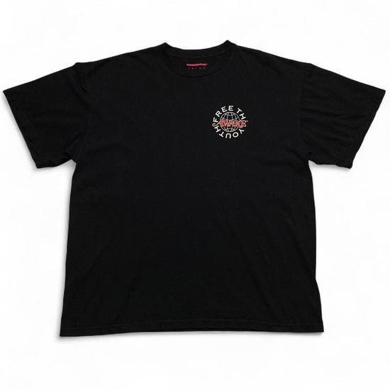 Free The Youth Awake NY Black White and Red T Shirt (XL)