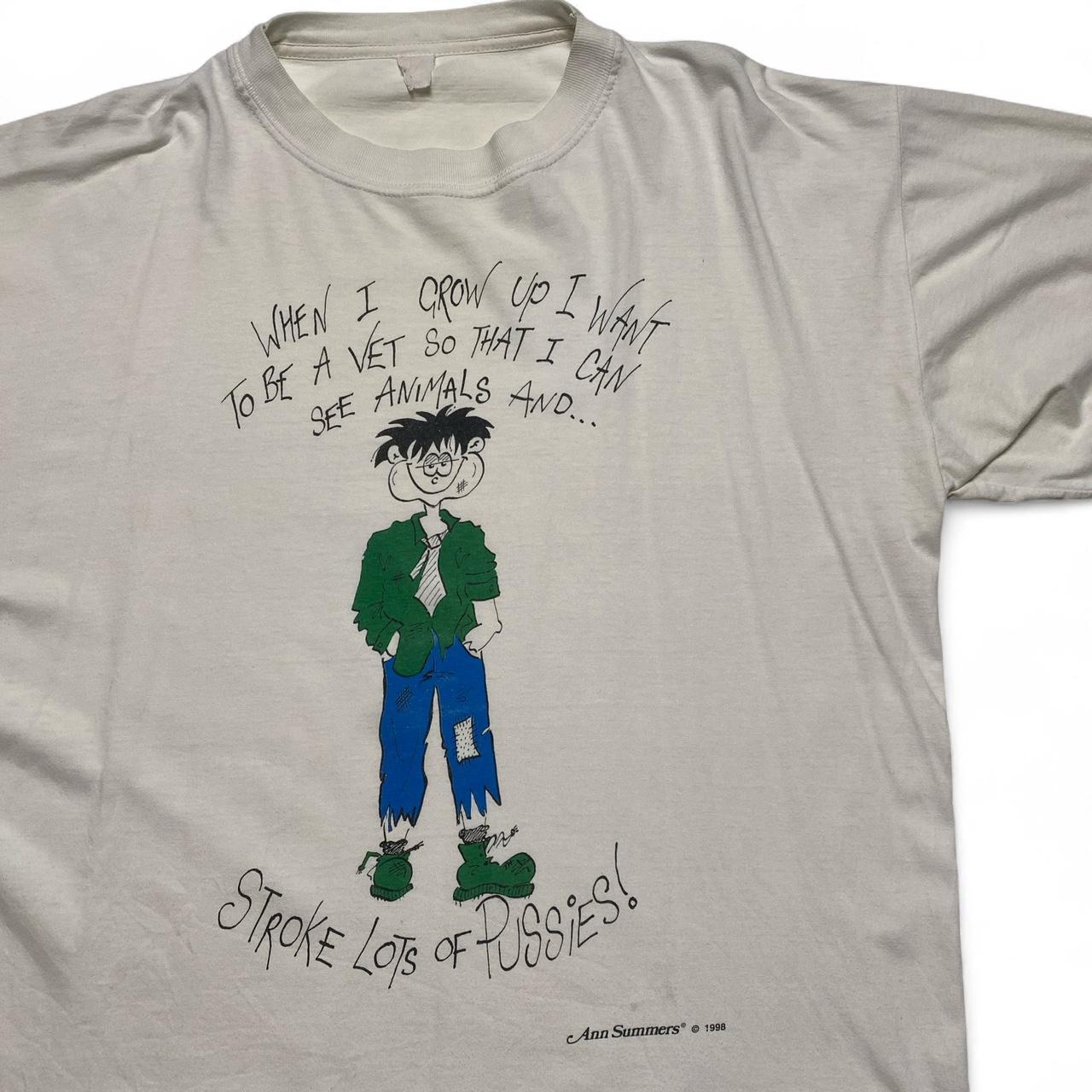 Ann Summers 1998 Stroke Pussies Graphic Vintage 90’s T Shirt (L)