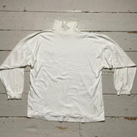 Paco Vintage White Turtle Neck Long Sleeve Jumper (M)