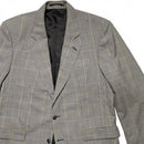 Burberry Vintage Grey Checked Suit Jacket (XL)