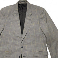 Burberry Vintage Grey Checked Suit Jacket (XL)