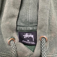 Stussy Bottle Green and Grey Hoodie (M)
