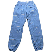 Corteiz Baby Blue and White Script Baggy Joggers (XL)
