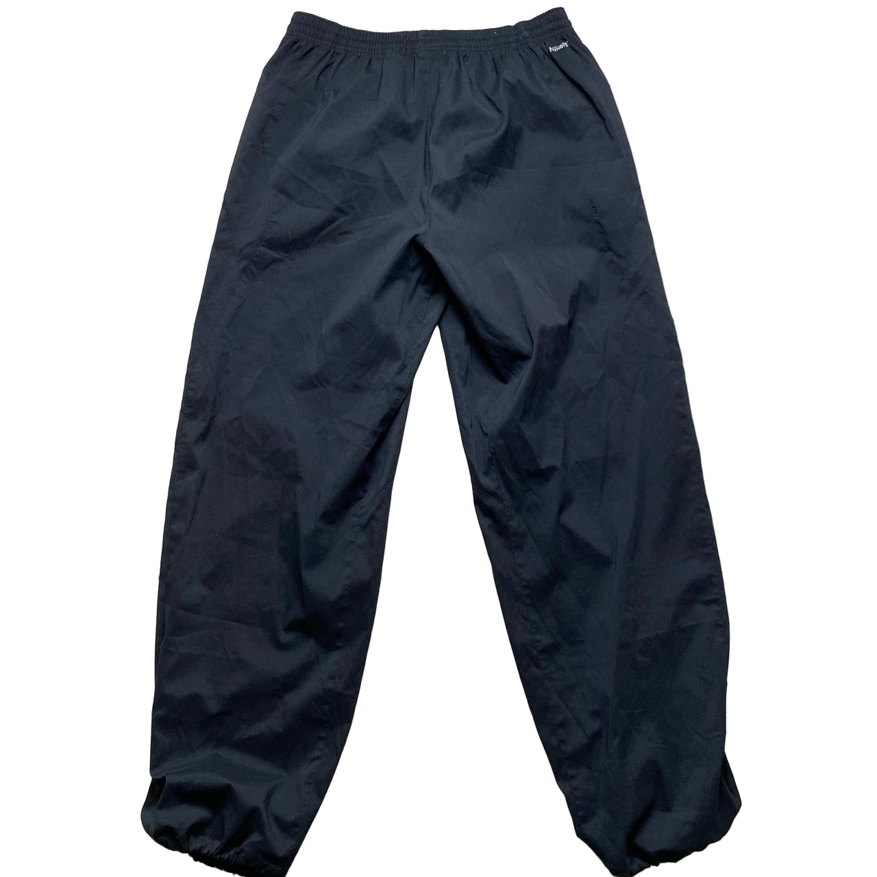 Nike Vintage Swoosh Black and White Shell Trackpant Baggy Bottoms (L)