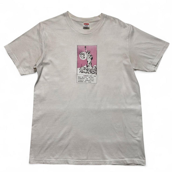 Supreme Statue of Liberty White and Pink T Shirt (M)