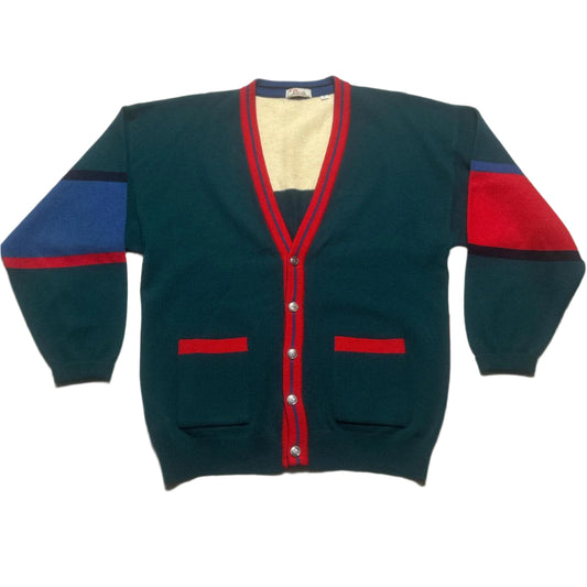 Paco Vintage 90’s Wool Multi Colour Patch Cardigan Jumper