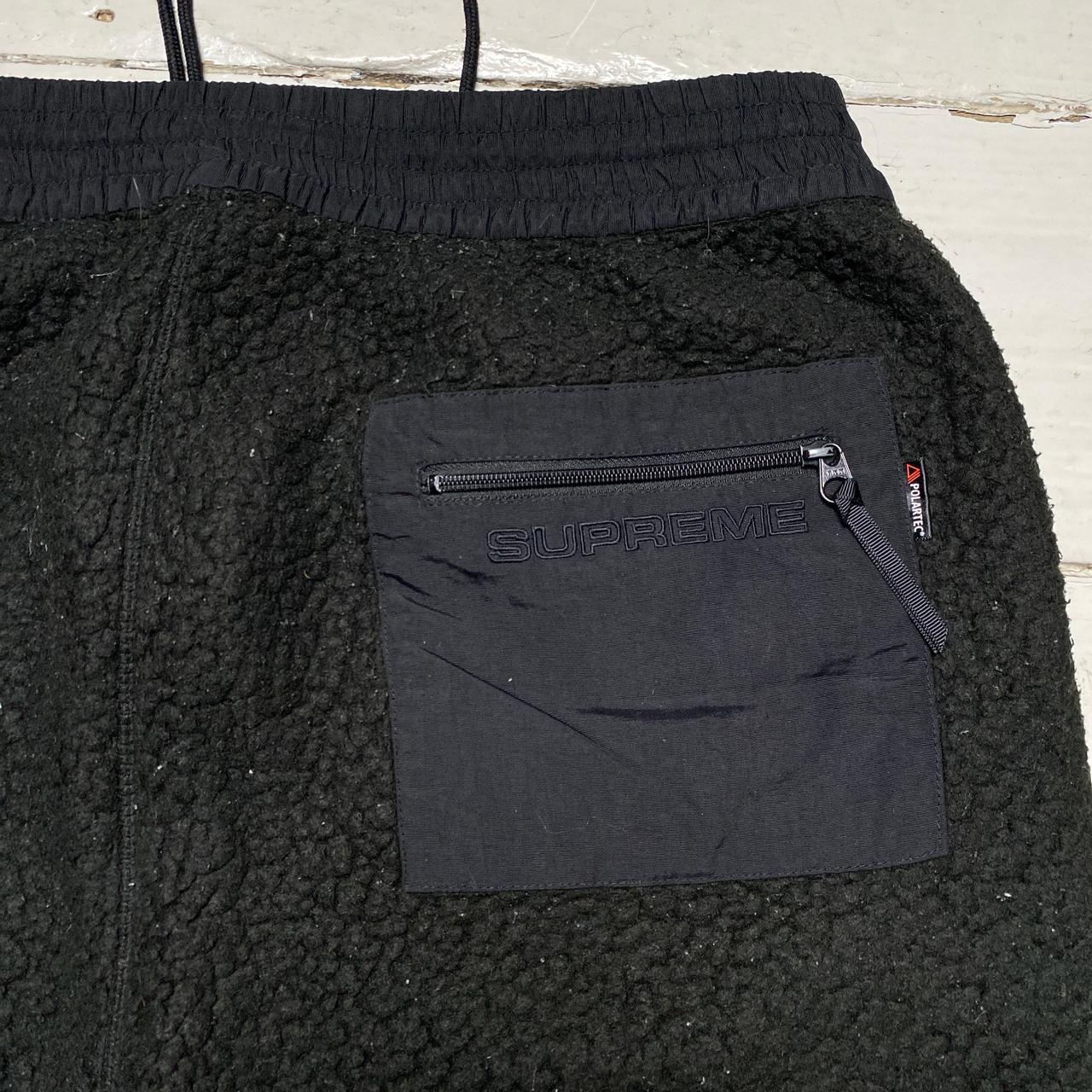 Supreme Polartec Black Sherpa Fleece Baggy Joggers (L)