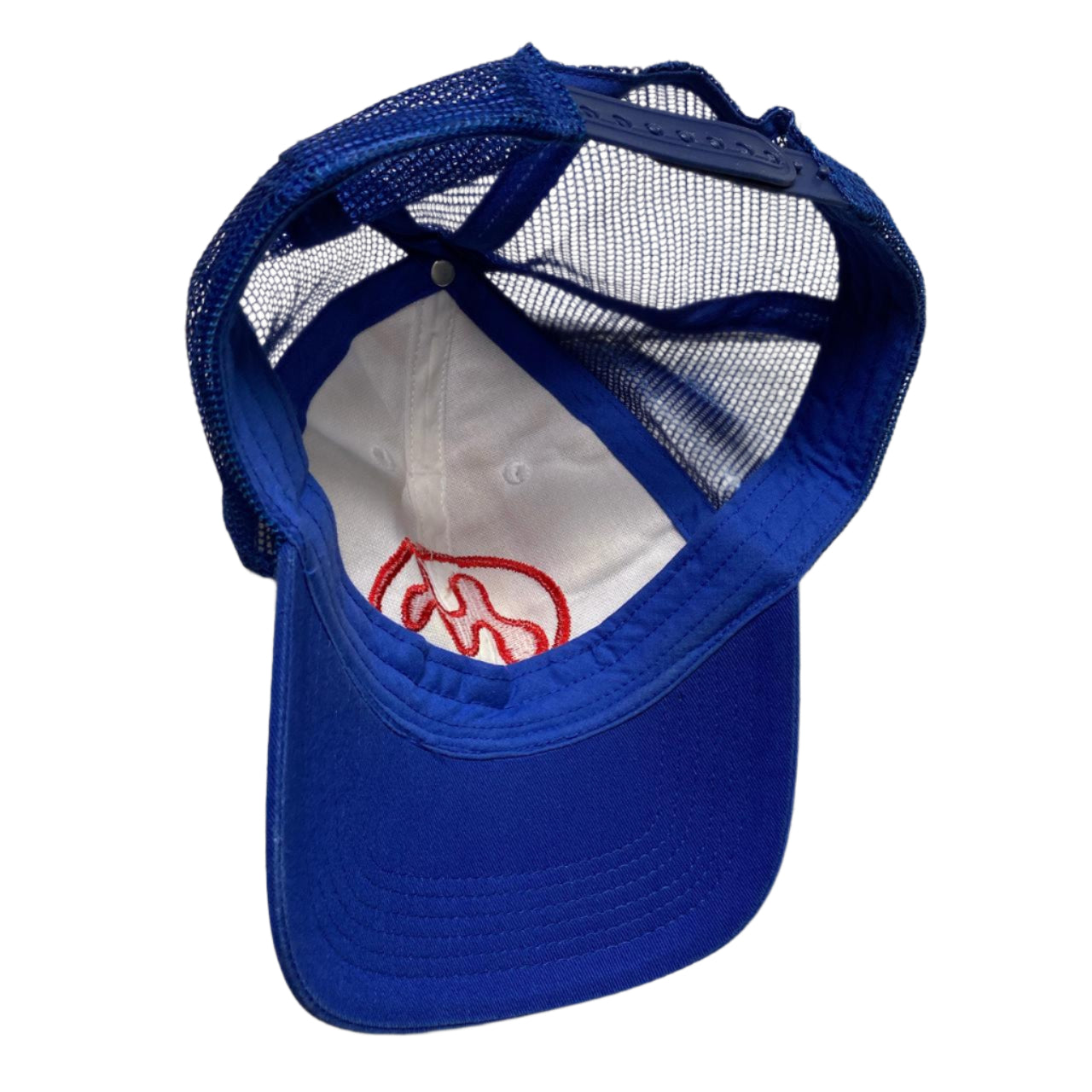 Mowalola Trucker Blue White and Red Cap
