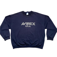 Avirex USA Vintage 90’s Navy and Silver Jumper (2XL)