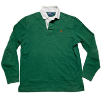 Ralph Lauren Polo Green and Orange Pony Polo Shirt (L)