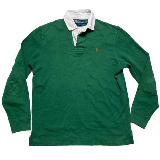 Ralph Lauren Polo Green and Orange Pony Polo Shirt (L)