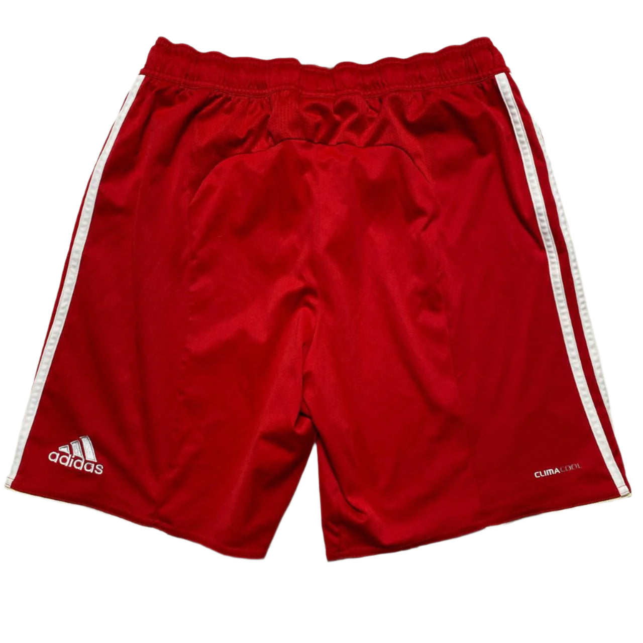 Liverpool Vintage Adidas Climacool Red and White Football Shorts (L)