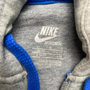Nike Grey and Blue Swoosh Vintage Hoodie (L)