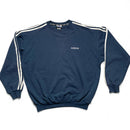 Adidas Vintage Navy and White Jumper (L)