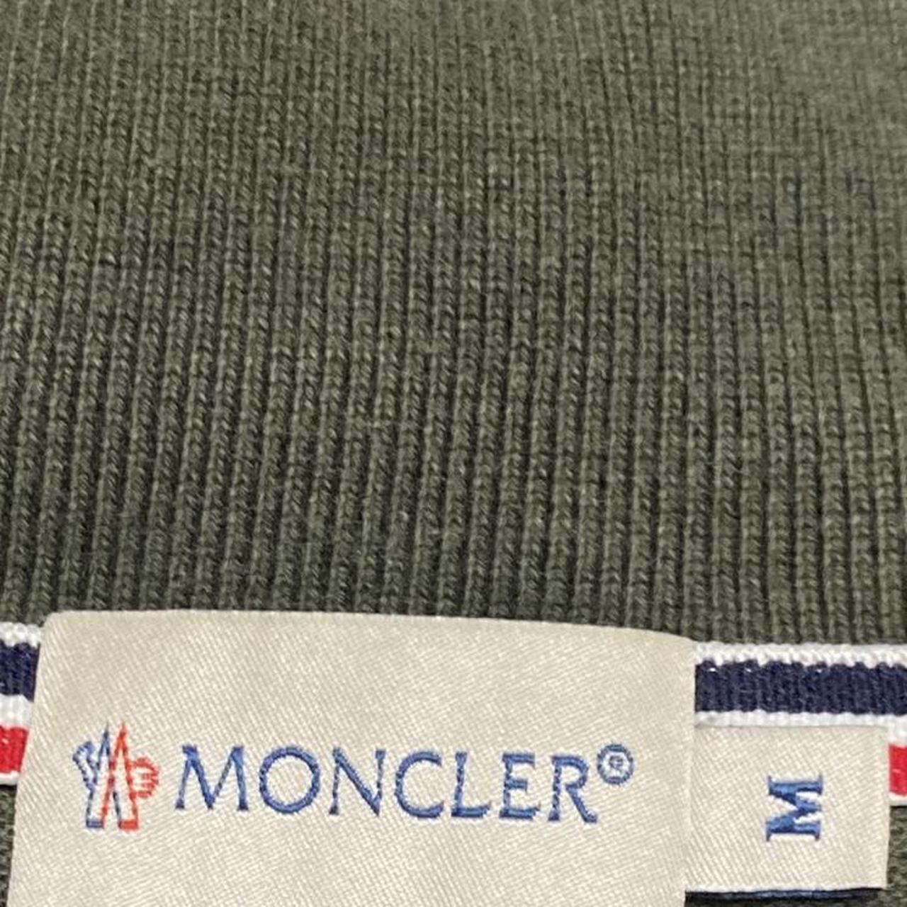 Moncler Khaki Green and White Polo Shirt (M)