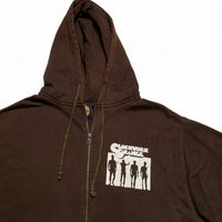 Clockwork Orange Brown and White Zip Hoodie