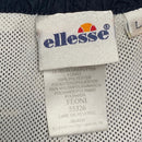 Ellesse Navy and White Shell Nylon Trackpant Baggy Bottoms (M)