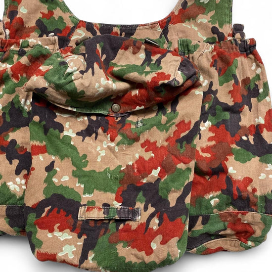 Swiss Camo M70 Camouflage Red Green and Brown Vintage Military Backpack