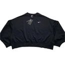 Nike Cropped Black and White Swoosh Baggy Jumper (XL)