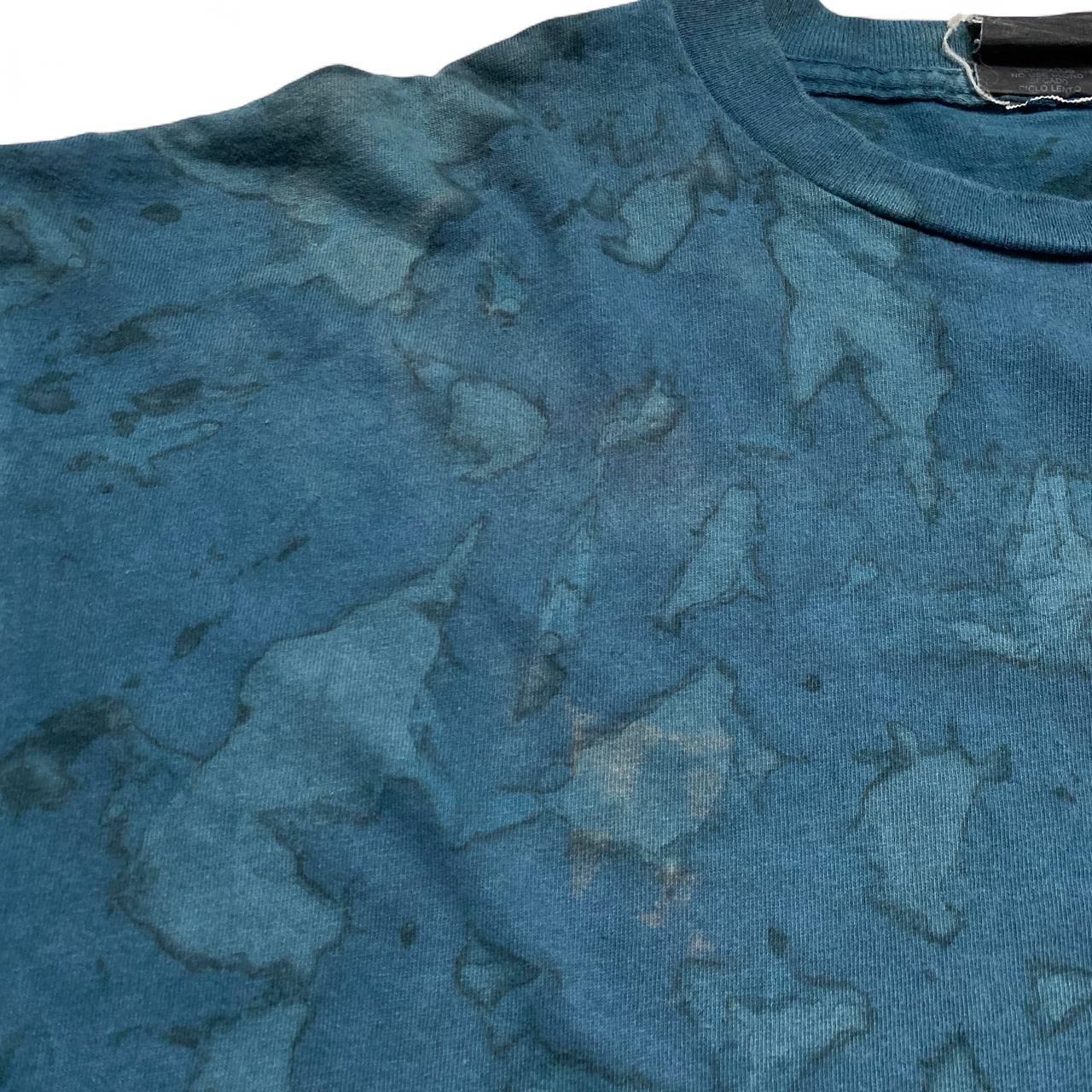 Na Pali Vintage Y2K Dragon Japanese Long Sleeve Blue Tie Dye T Shirt (XL)