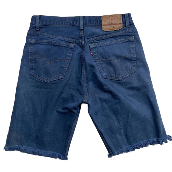 Levis 501 Dark Navy Blue Denim Jorts Jean Shorts (32W)