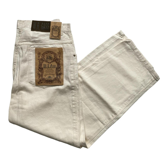 W R Gass Vintage 90’s Cream Baggy Jeans (33W)
