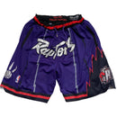 Just Don Toronto Raptors Basketball NBA Shorts Purple and Red (L)