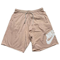 Nike Pink and White Big Swoosh Cotton Shorts (2XL)