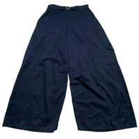 Wide Leg Womens Cargo Trousers Navy (30W)
