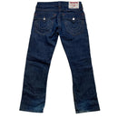 True Religion Ricky Navy and Gold Stitch Straight Baggy Jeans (30W)