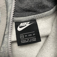 Nike White Red Swoosh Grey Hoodie (XS)