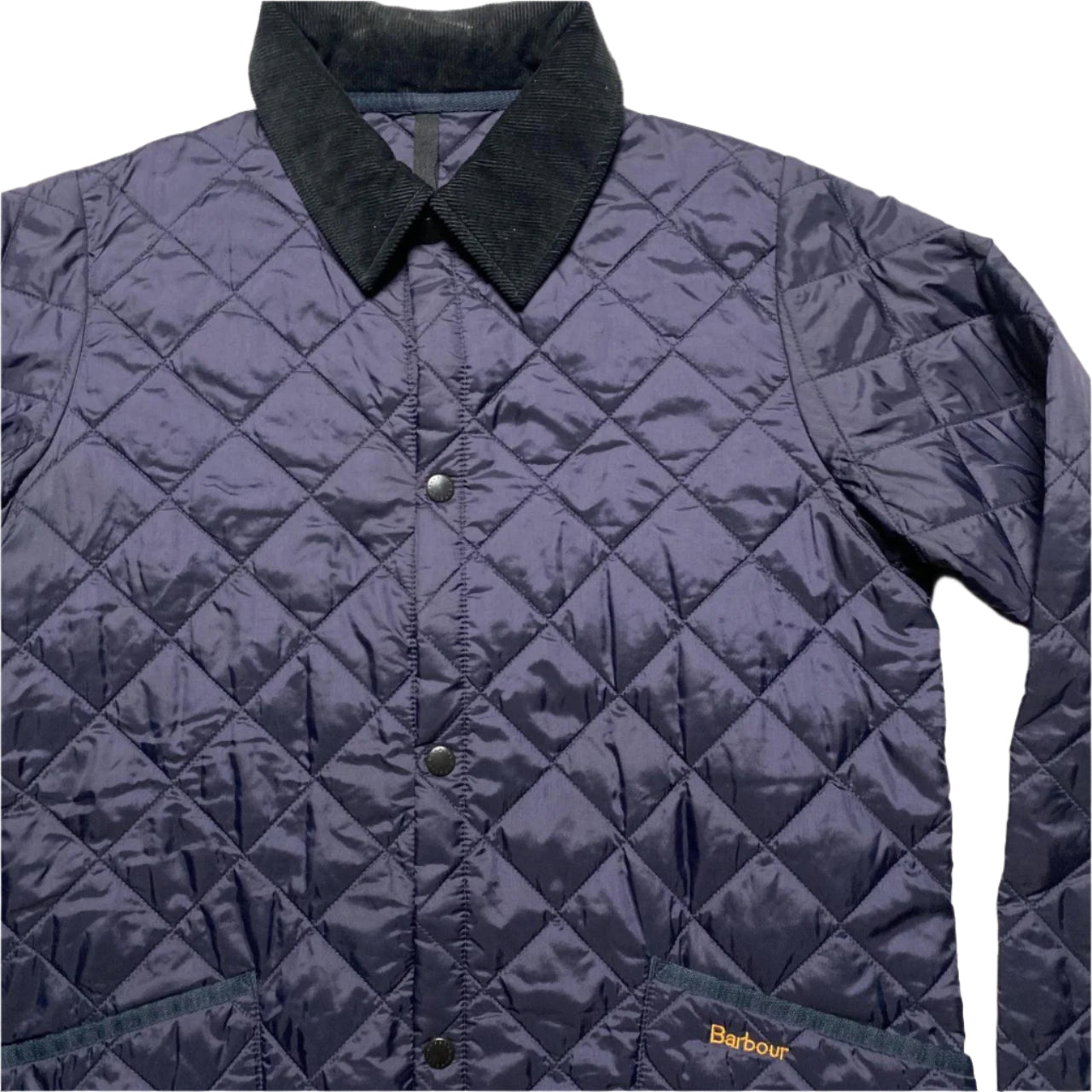 Barbour Navy And Black Quilted Jacket (S)