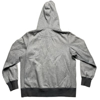 Nike Grey and Blue Swoosh Vintage Hoodie (L)