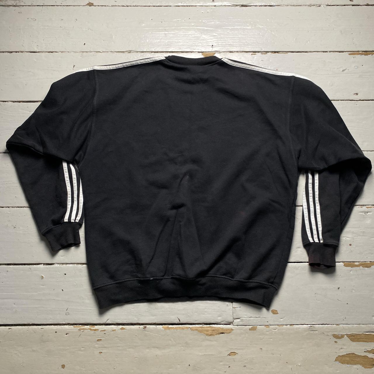 Adidas Black and White Vintage Jumper