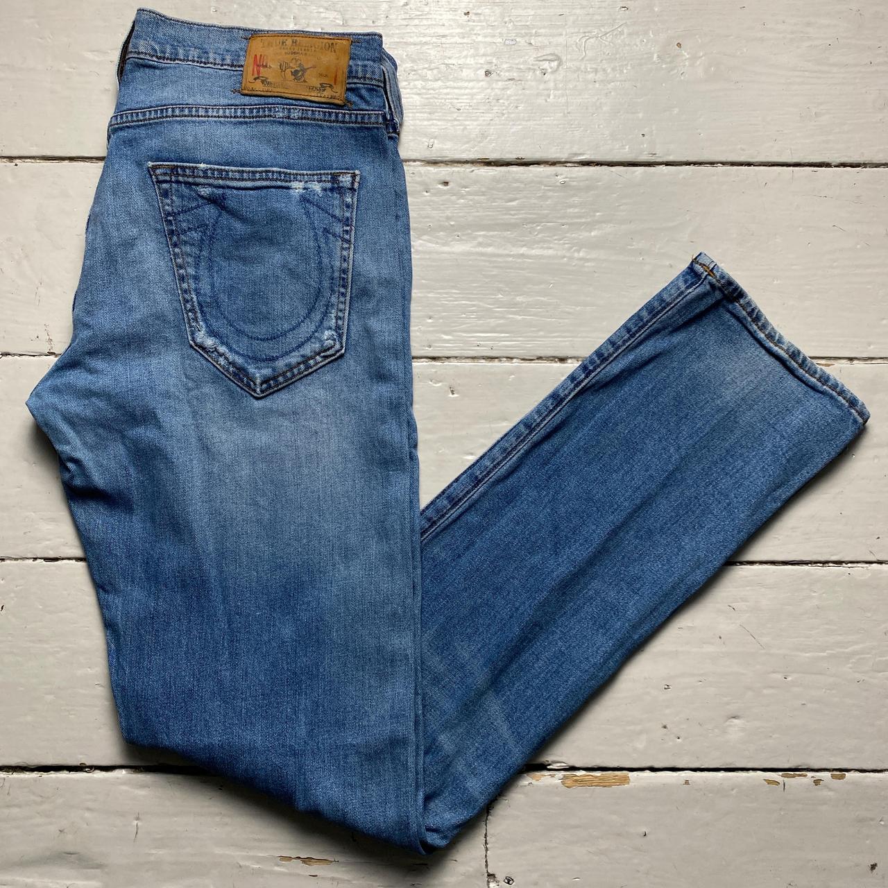 True Religion Light Blue Distressed Jeans