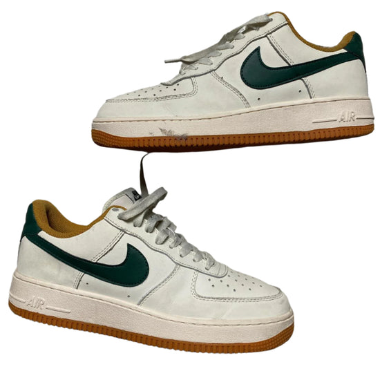 Nike Air Force 1 Cream White and Green ((UK 9)