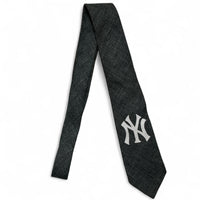 New York Yankees Printed Grey and White tie