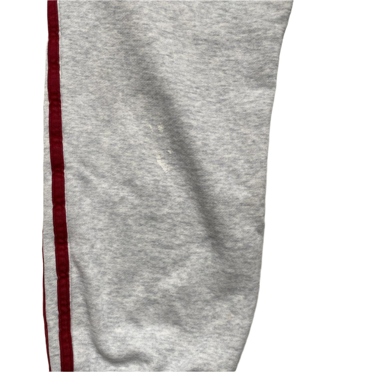 Adidas Grey and Burgundy Baggy Joggers (M)