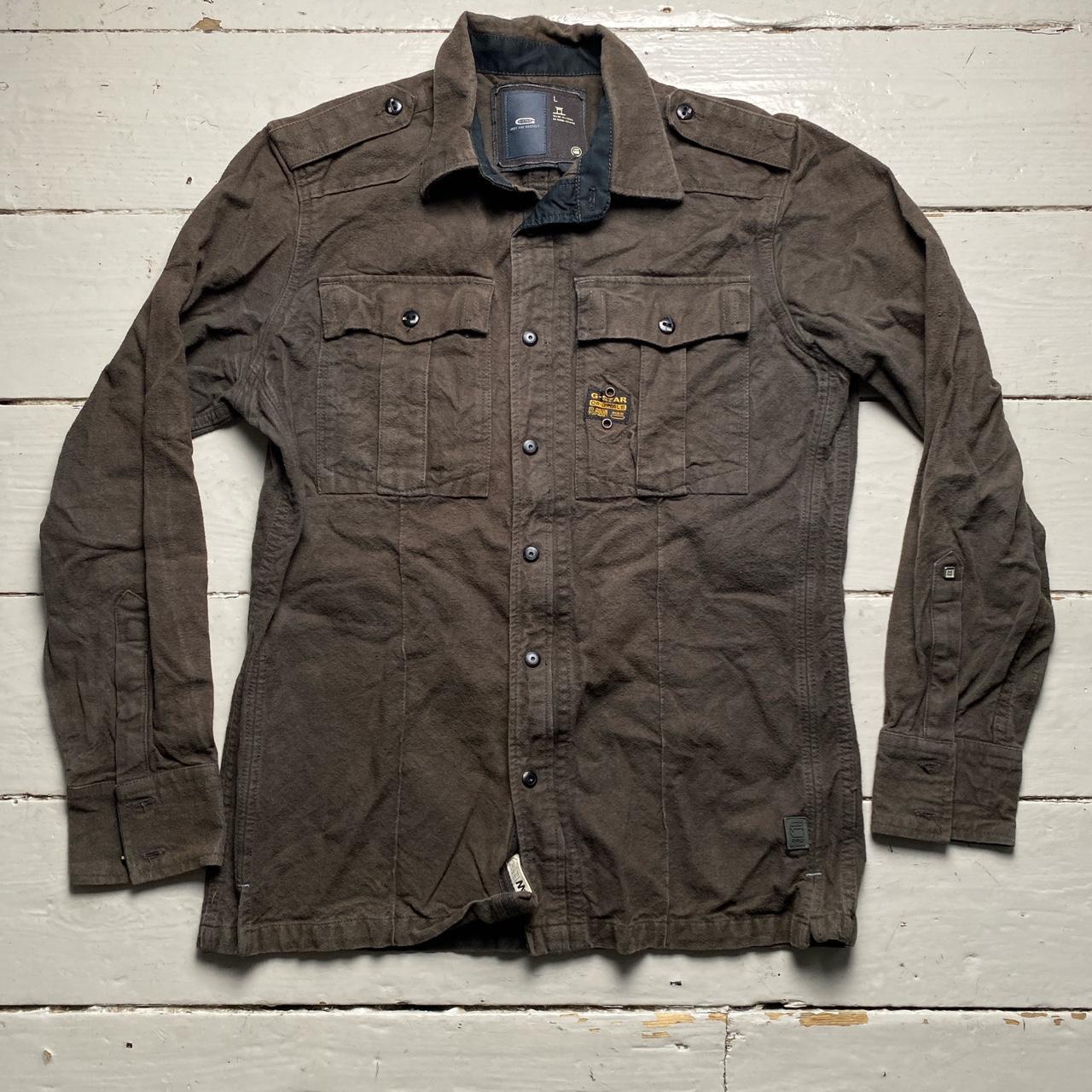 G Star Brown Button Up Shirt