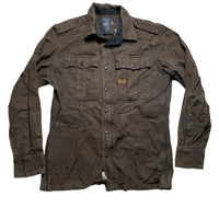 G Star Brown Button Up Shirt (L)