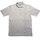 Yves Saint Laurent YSL Vintage White and Blue Repeat Logo Polo Short Sleeve Shirt (S)