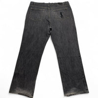 Yves Saint Laurent YSL Vintage y2k Grey Baggy Distressed Jeans (40W)