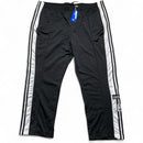 Adidas Black and White Popper Baggy Trackpant Bottoms (4XL)