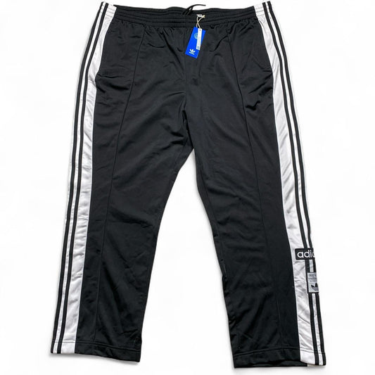 Adidas Black and White Popper Baggy Trackpant Bottoms (4XL)